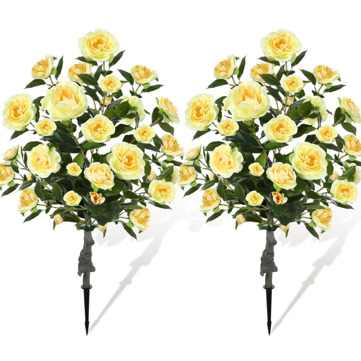 Lunmon camellia tree 36-inch yellow bloom on front door for curb appeal