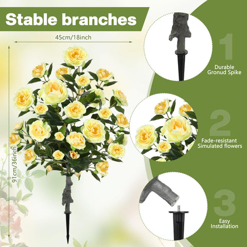 Lunmon camellia tree on porch with bright yellow blooms