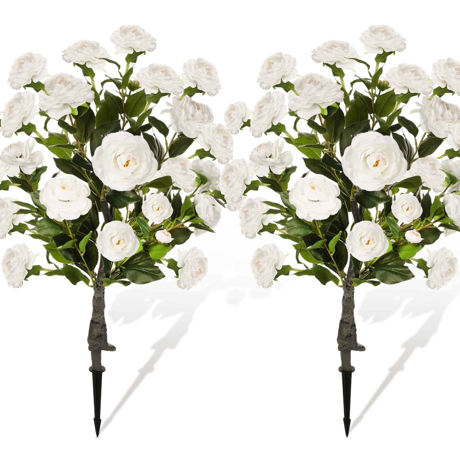 Lunmon camellia tree pair in white for porch decoration and year-round color