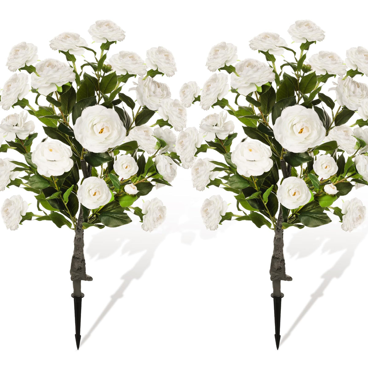 Lunmon camellia tree pair in white for porch decoration and year-round color