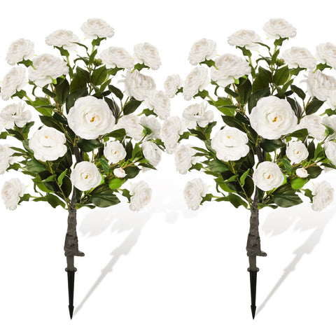 Lunmon camellia tree pair in white for porch decoration and year-round color