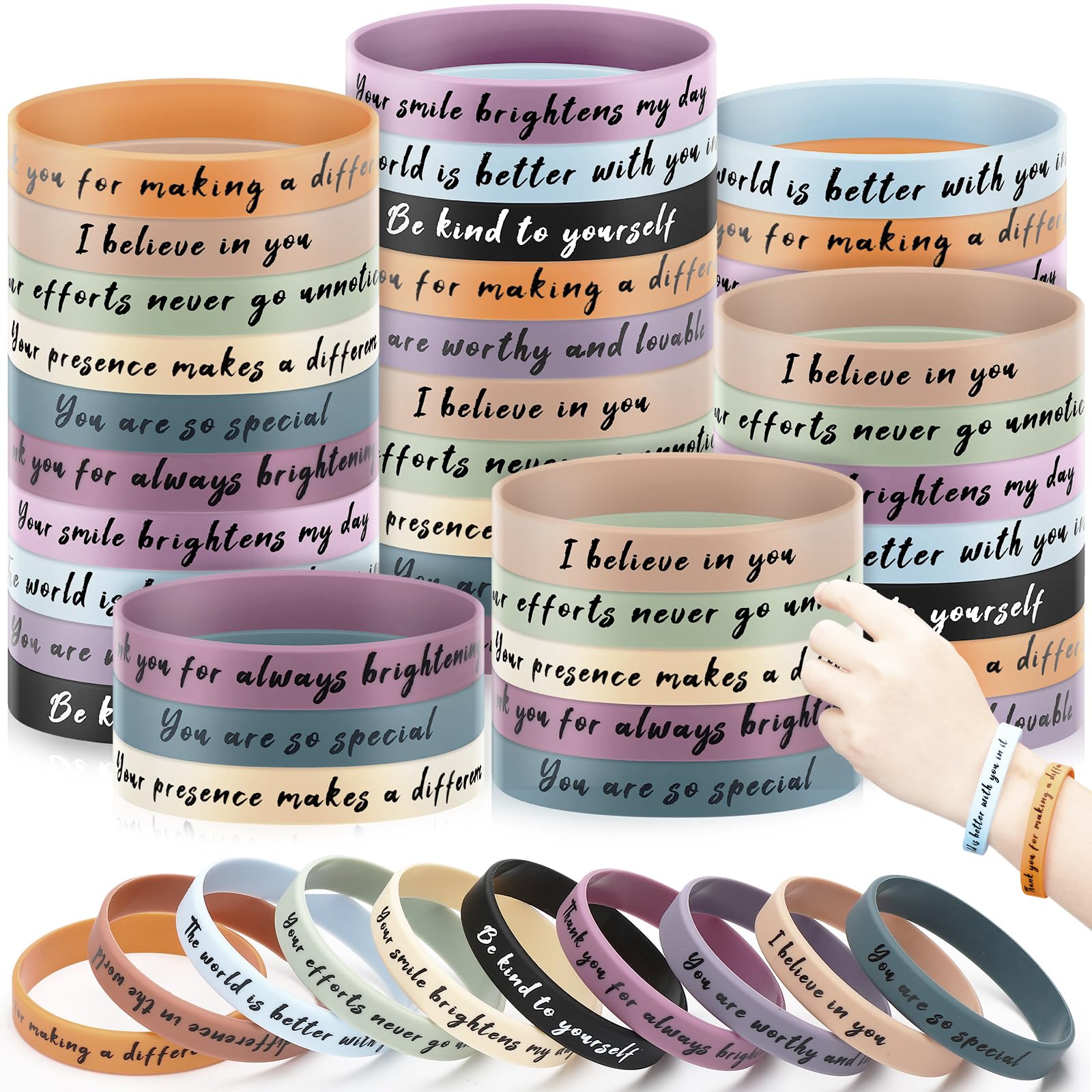 Lunmon motivational bracelets with 10 designs offer daily style and subtle inspiration