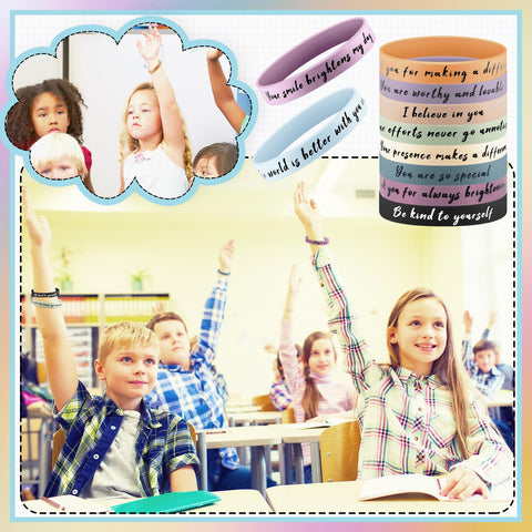 Lunmon silicone bracelets are soft, durable, and stretchy for easy on/off