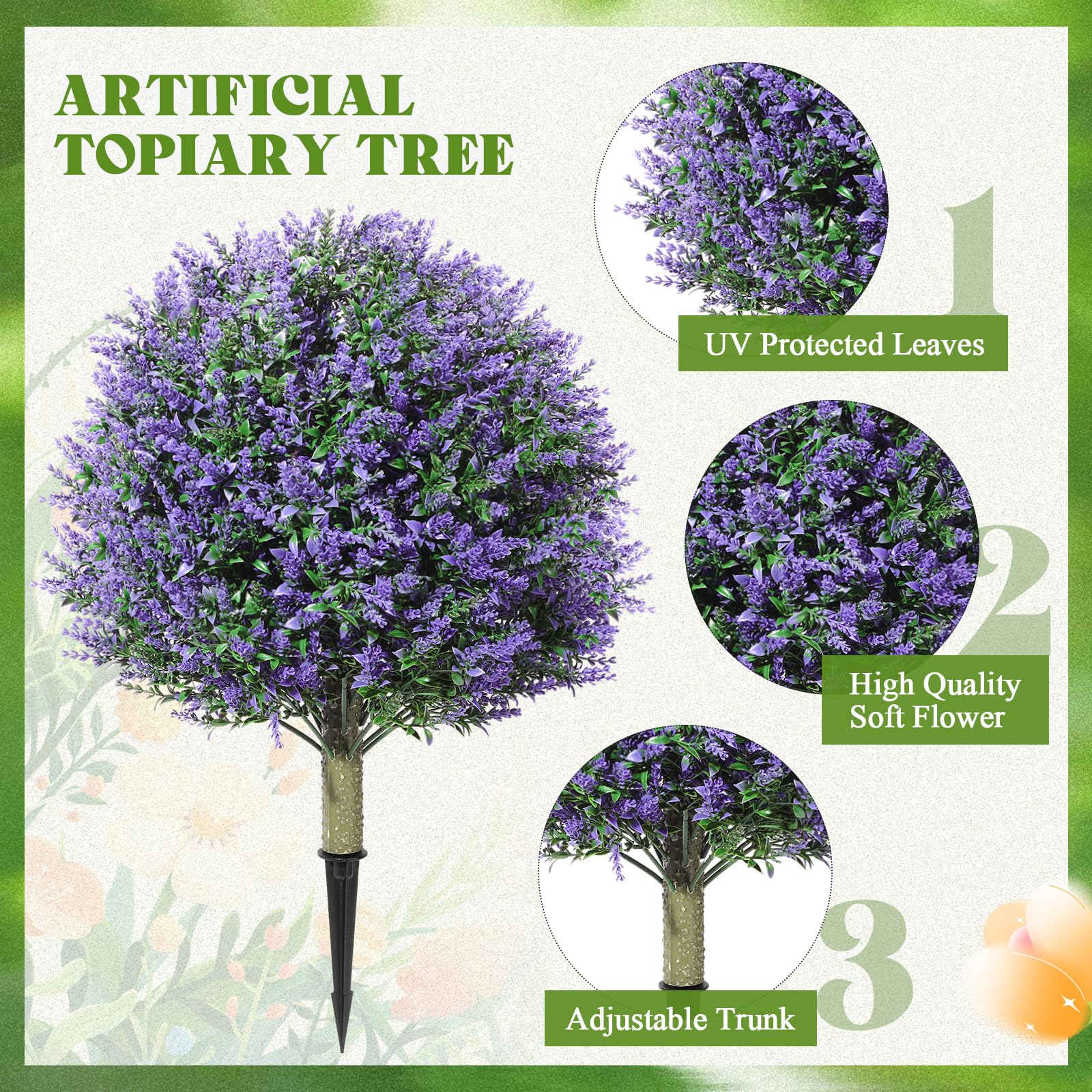 Lunmon outdoor topiary garden decor for balcony and patio