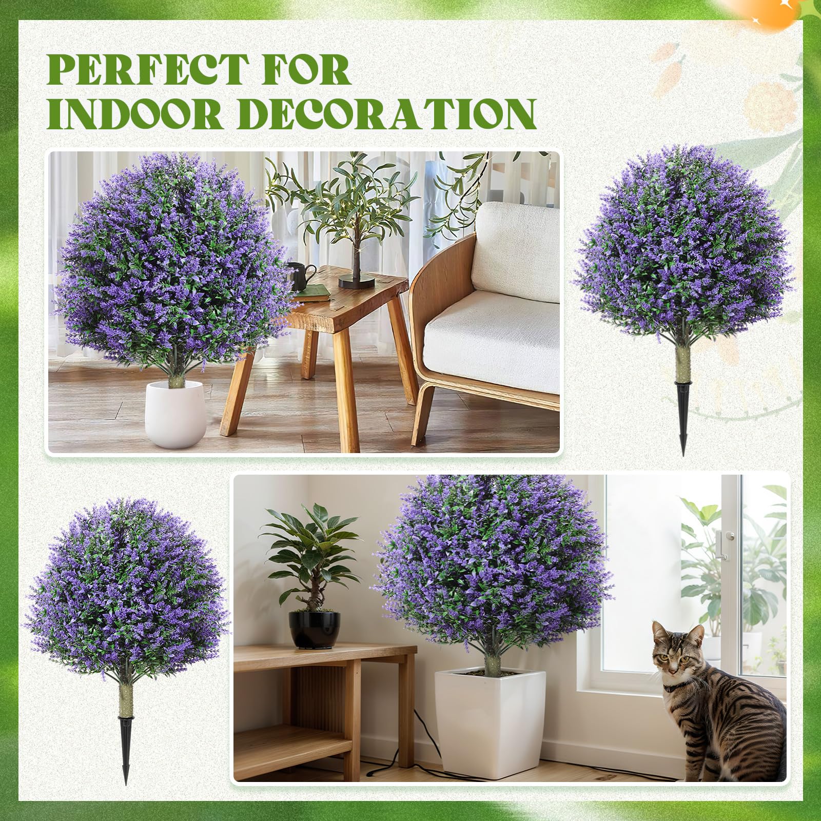 Lunmon weatherproof topiary bush maintains color year-round