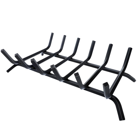 Luoieo heavy-duty iron fireplace grate for stable burning and long-lasting support.