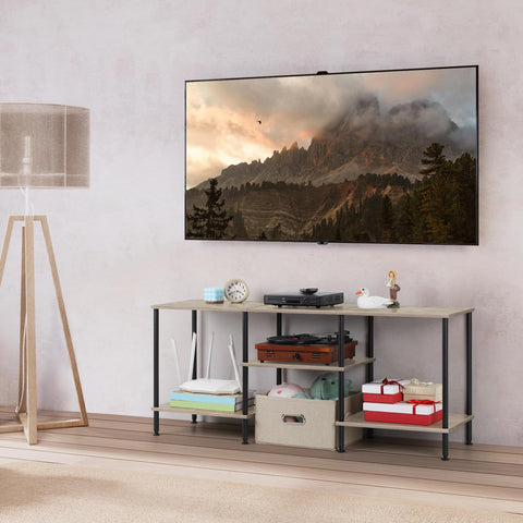 Luplom 45w x 11.8d x 19h footprint fits under 50-inch TVs.