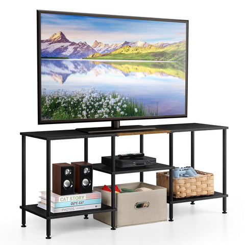 Luplom entertainment center suitable for living room and bedroom, tidy device organization.