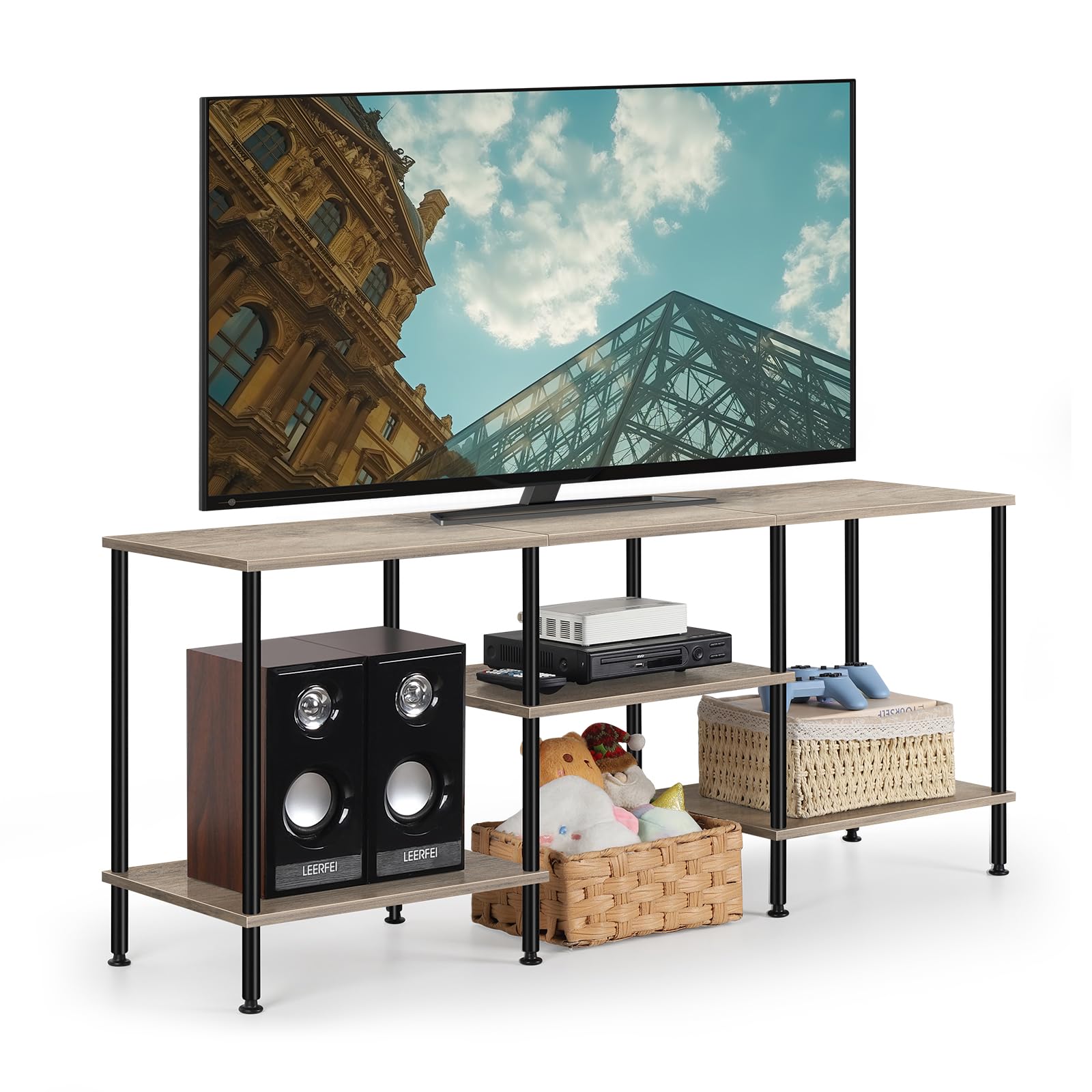 Luplom versatile stand doubles as coffee or entryway table.