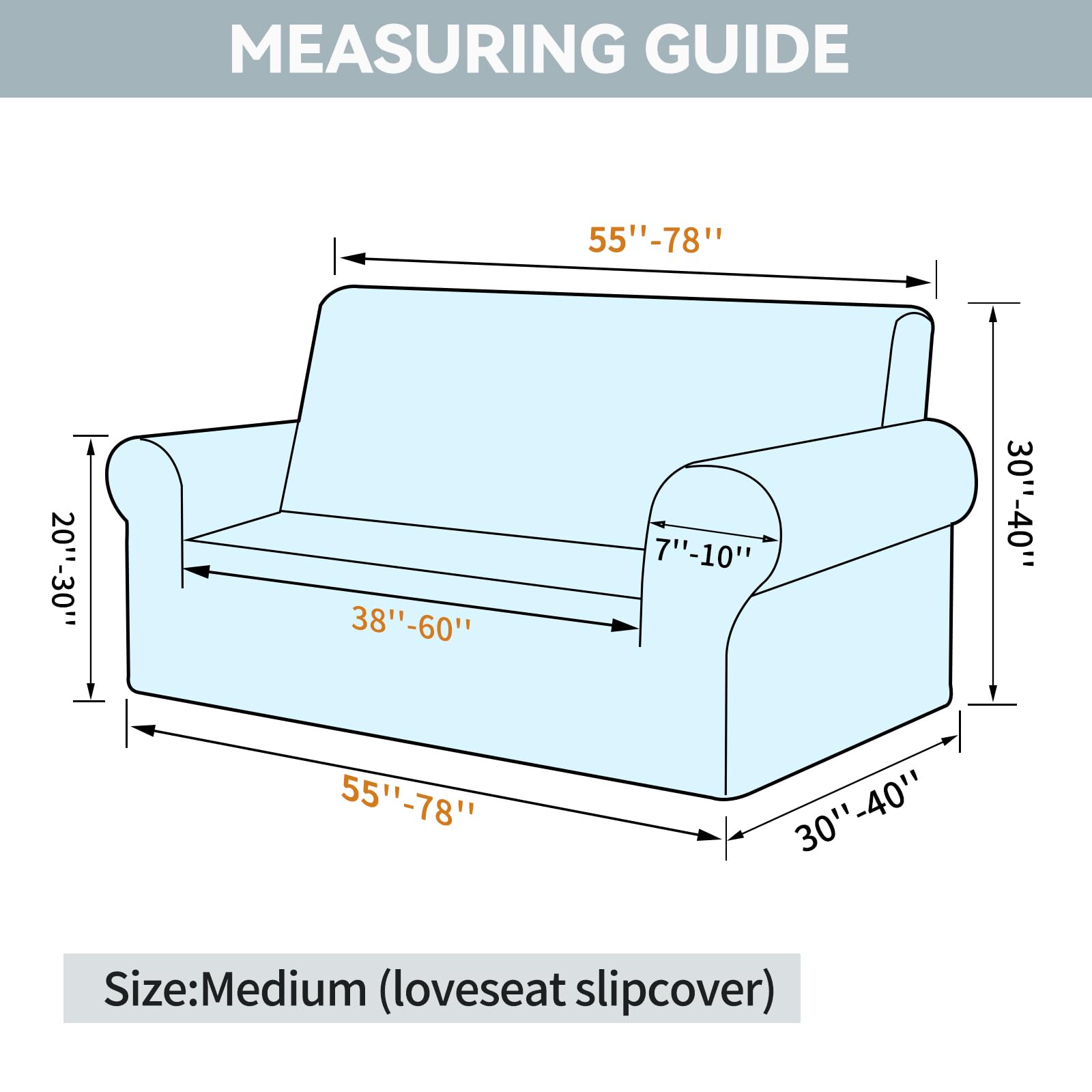 LURKA Stretch Loveseat Slipcover machine-washable for effortless care.