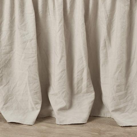 Lush Decor floor-length bed skirt provides a polished base and hides under-bed storage.