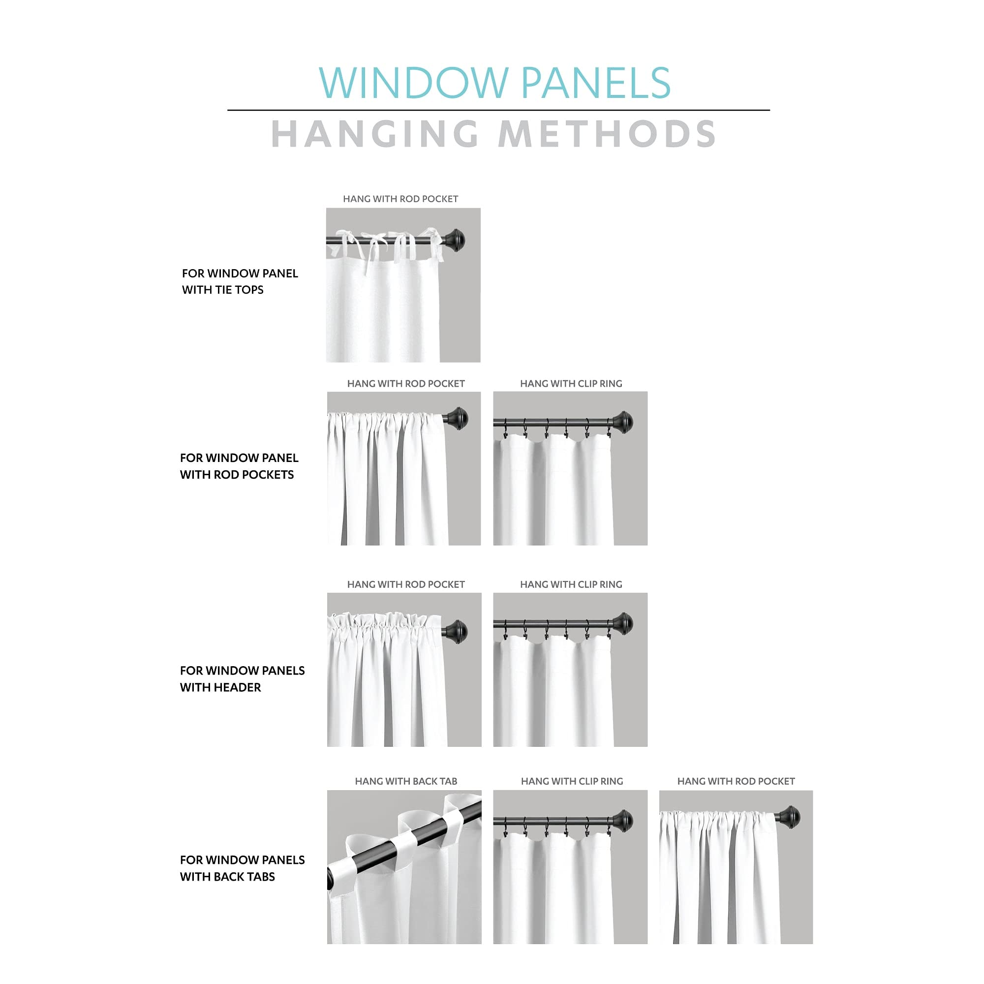 Lush Decor Linen Button Valance side view highlighting linen-textured fabric.