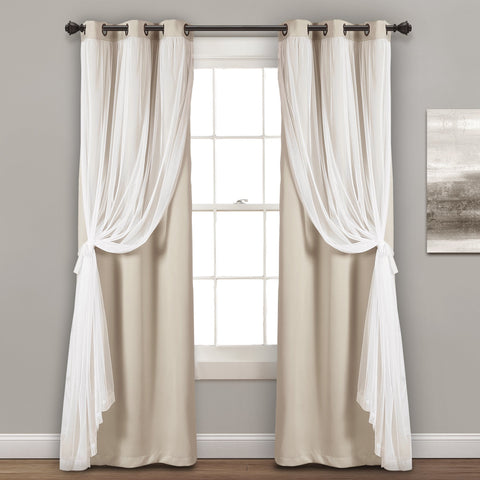 Lush Decor two-layer grommet panels for easy hanging and layered look