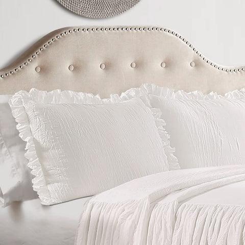 Close-up of crinkle microfiber fabric showing softness and easy care
