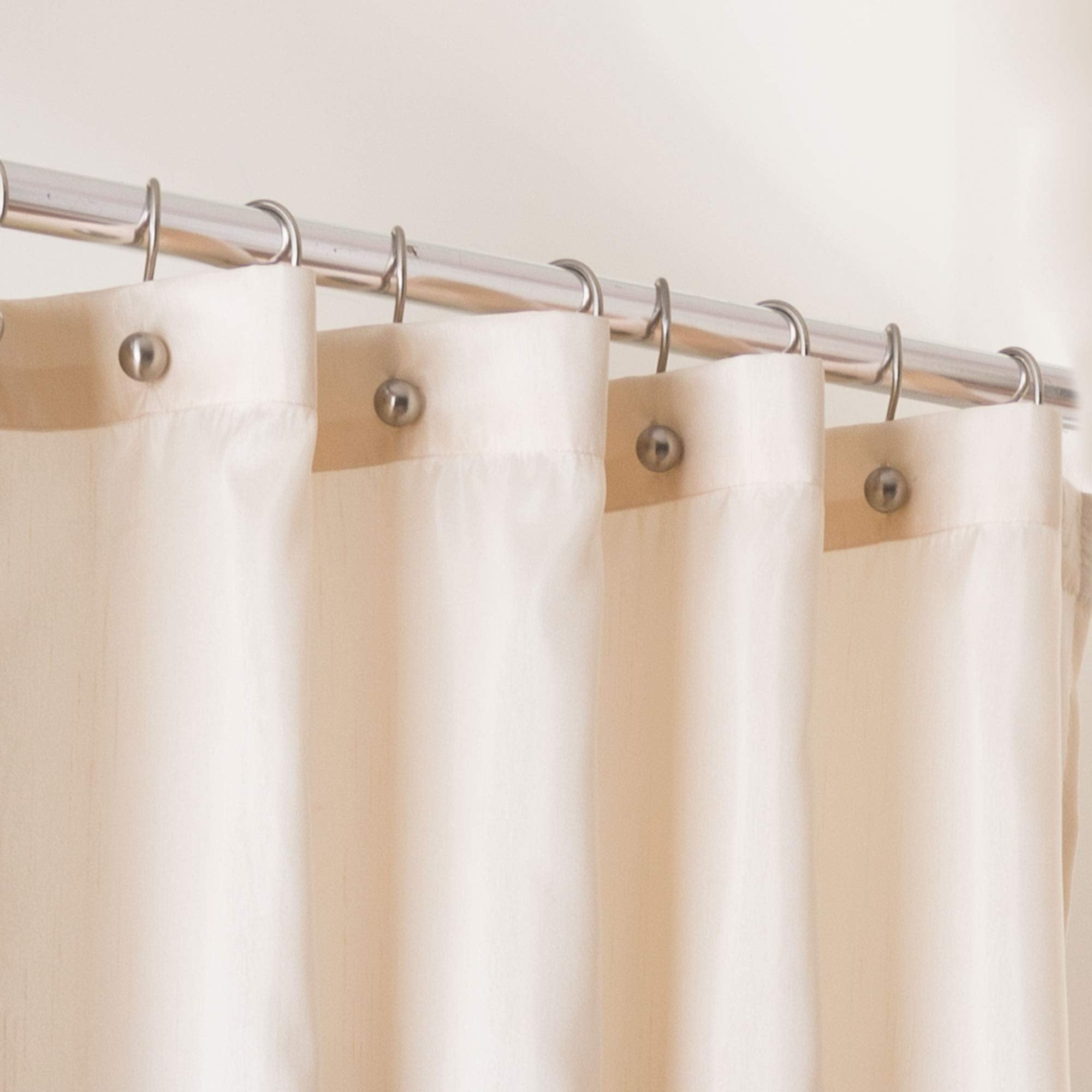 Lush Decor Terra color block design adds subtle texture to neutral bathroom decor.