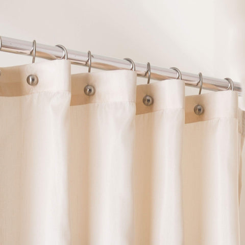 Lush Decor Terra color block design adds subtle texture to neutral bathroom decor.