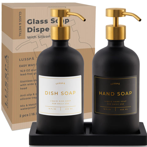 LUSSPA gold-accented glass adds subtle luxury.