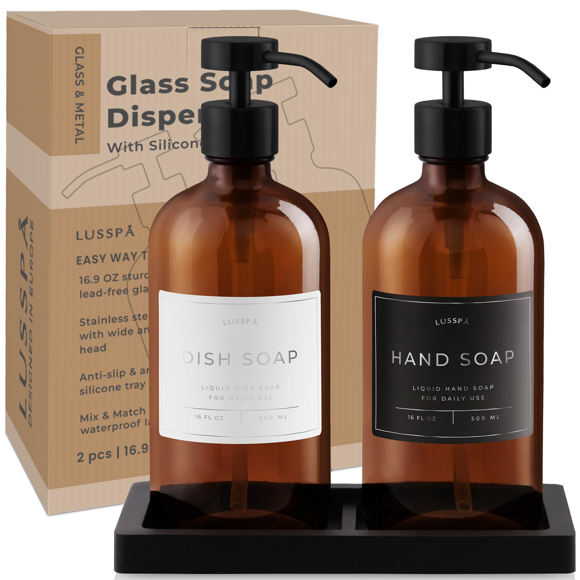 LUSSPA organization set for kitchen or bath enhances style and practicality.