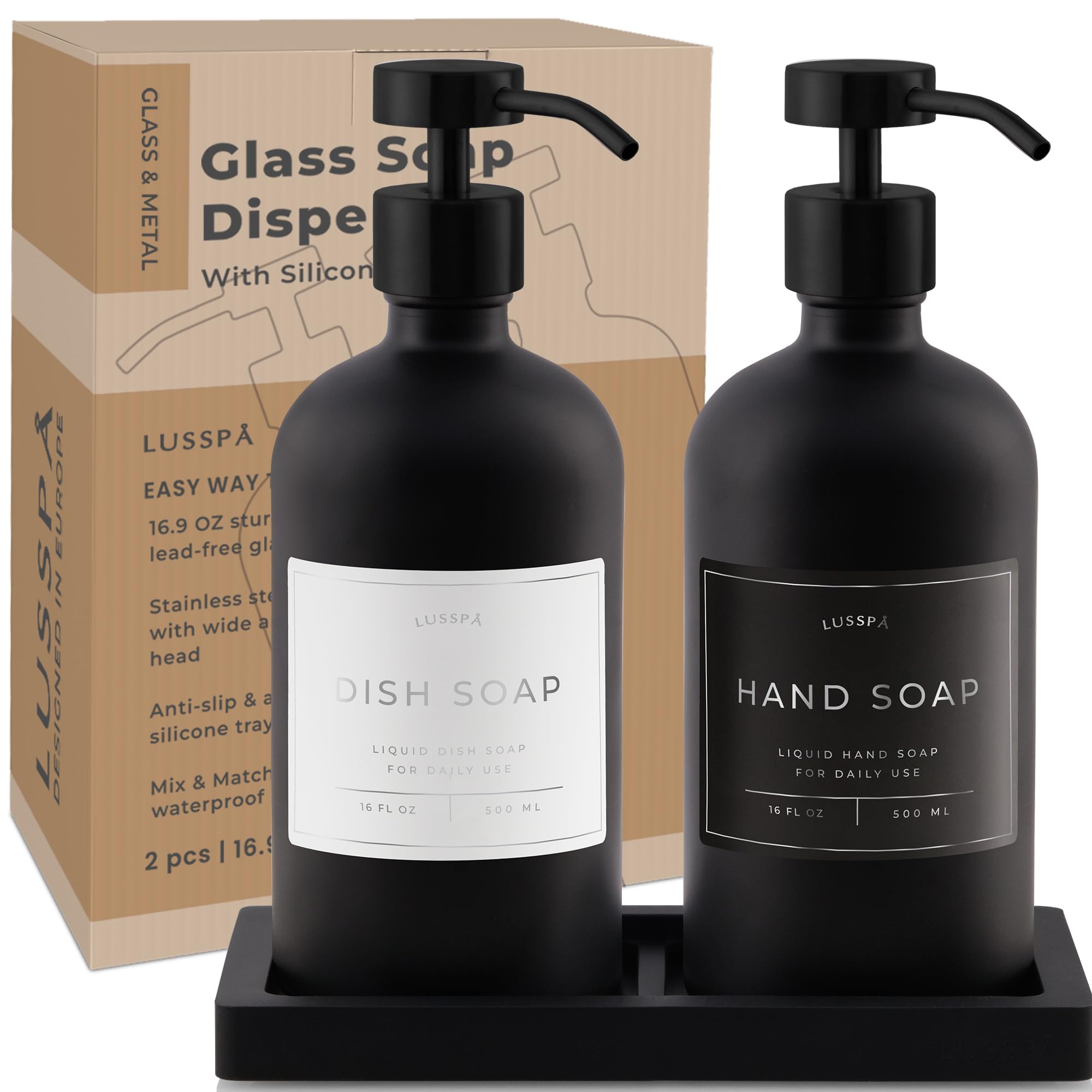LUSSPA durable dispenser set resists rust for long-term use.