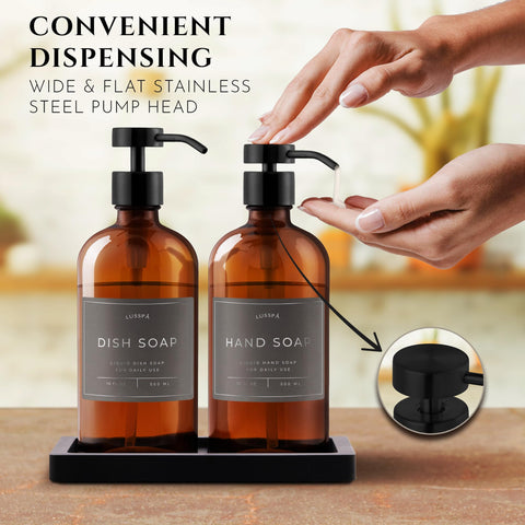 LUSSPA silicone tray in black keeps bottles organized and dry.