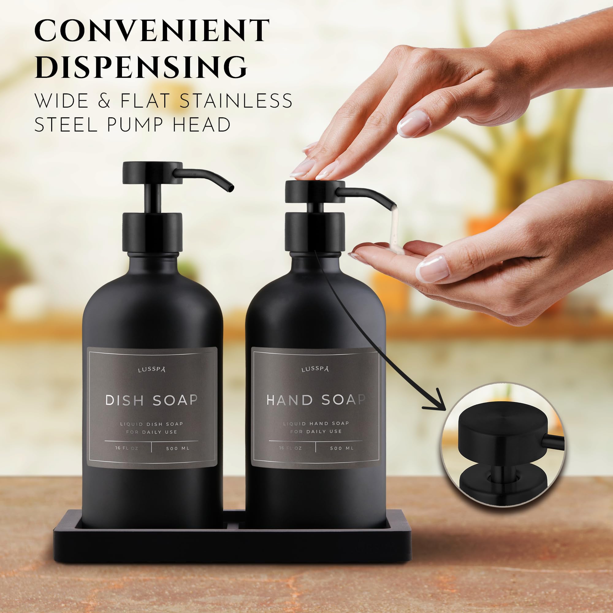 LUSSPA waterproof labels help quick, accurate labeling for soaps and lotion.