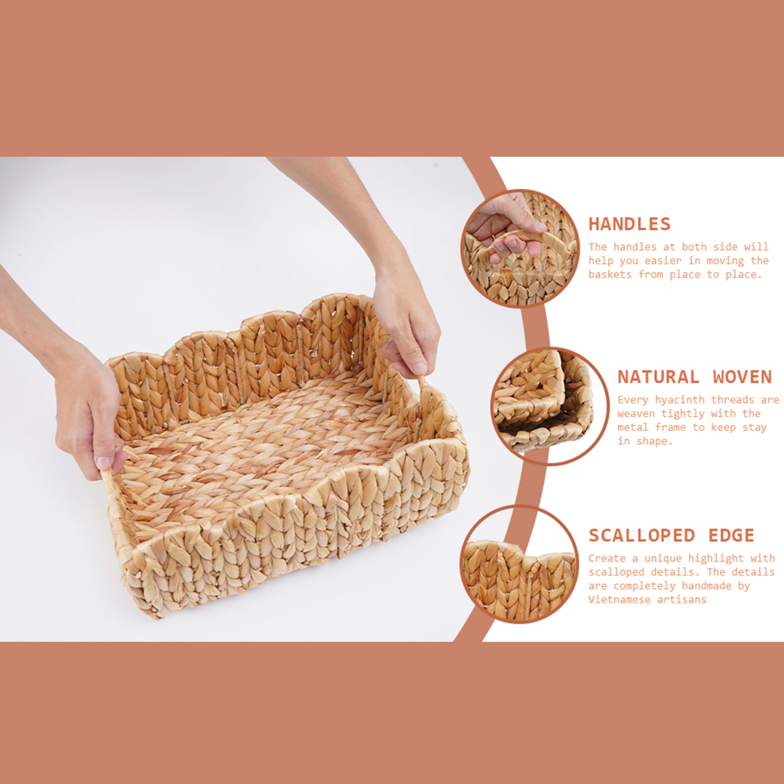 LUSYDECO handwoven construction basket adds artisanal charm to any room