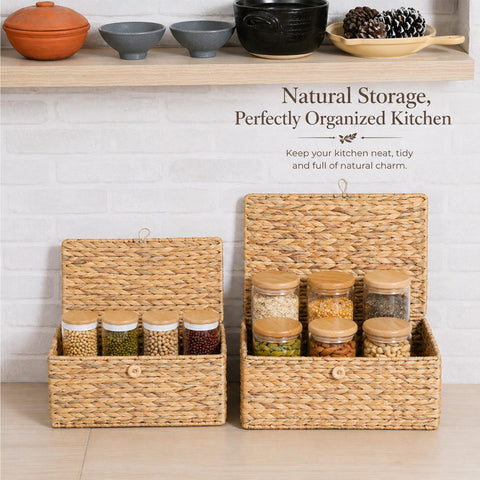 LUSYDECO natural water hyacinth material emphasizes eco-friendly design.