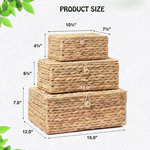 LUSYDECO rattan box with lid detail showing natural material and durability