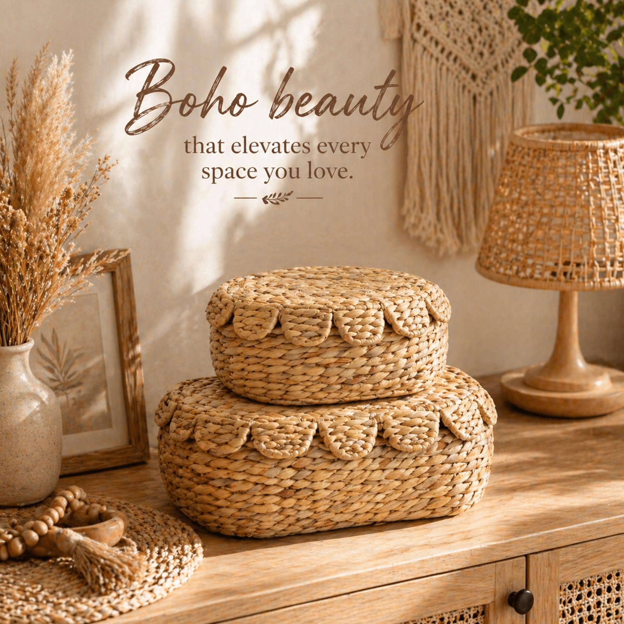 LUSYDECO rattan box lid open for quick toy organization.