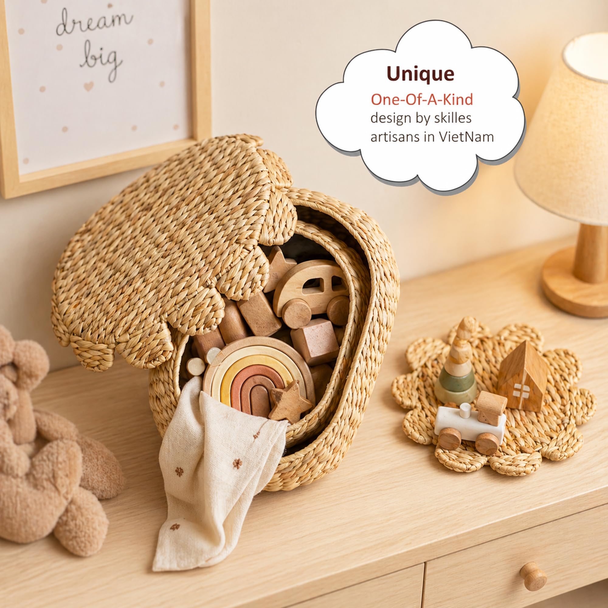 LUSYDECO small basket 14x10x6 suited for vanity storage.