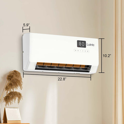 Lutntc heater with multi-angle airflow delivering even heat across the room.
