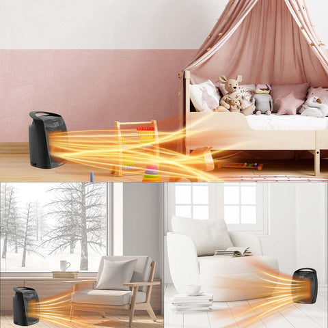 Lutntc space heater in use in a living room setting for cozy warmth.