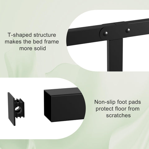 Lutown-Teen twin bed frame no box spring needed for low profile setup
