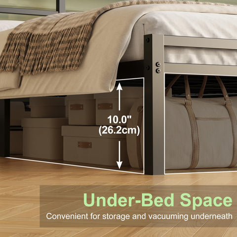 Lutown-Teen twin bed frame under-bed storage space for organized room