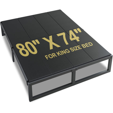 Lutown-Teen bunkie board under king mattress provides stable, sag-free support.
