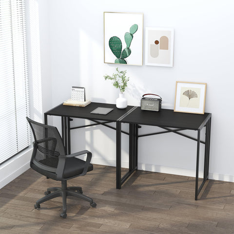 Lutown-Teen desk with metal frame emphasizes durability and stability in black
