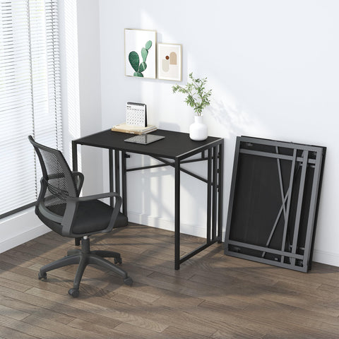 Lutown-Teen folding desk doubles as portable workstation for outdoor use in black