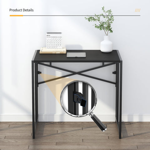 Lutown-Teen 32-inch desk supports multiple uses in black finish