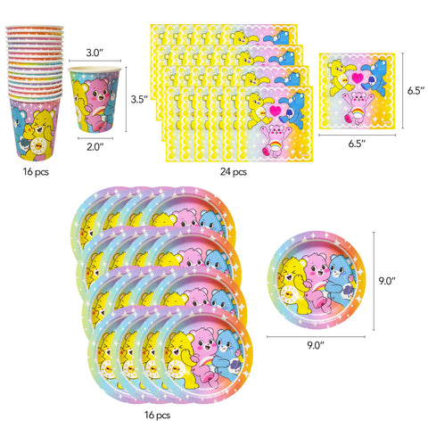 LUV HER Care Bears 58pc decor suited for birthdays and gender reveals