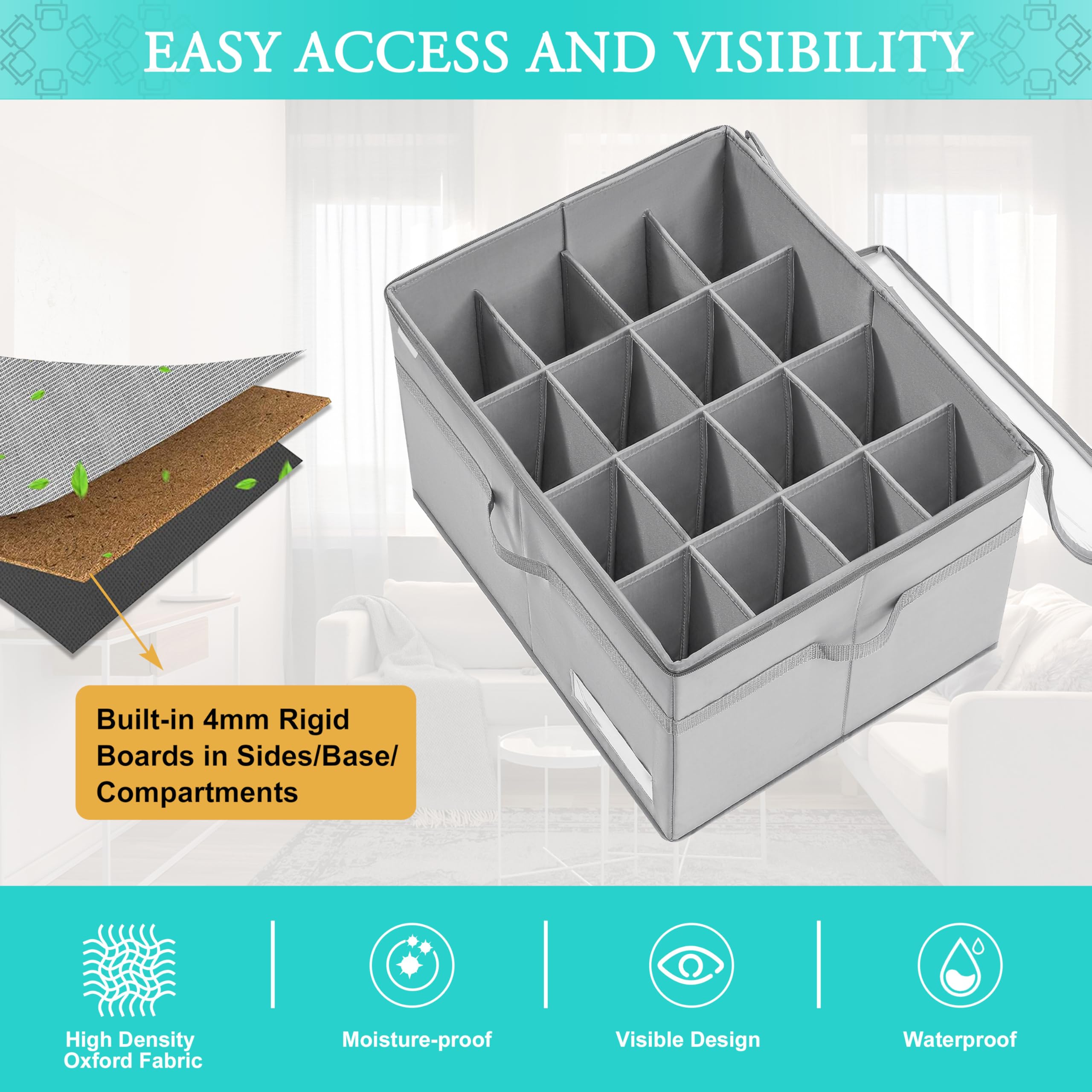 Luvhomee foldable shoe bin shown in a collapsed storage state.