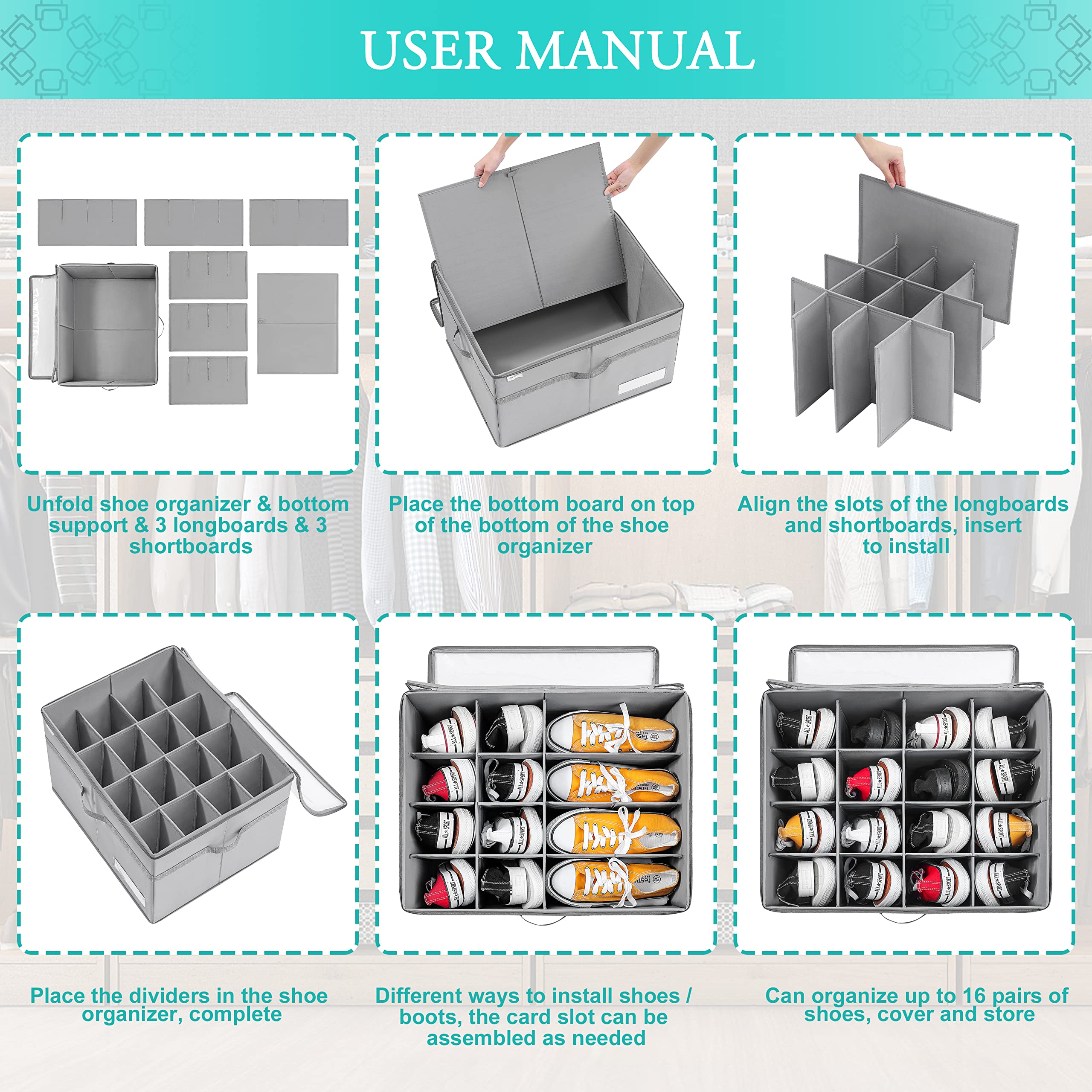 Luvhomee organizer with label holder for fast content identification.