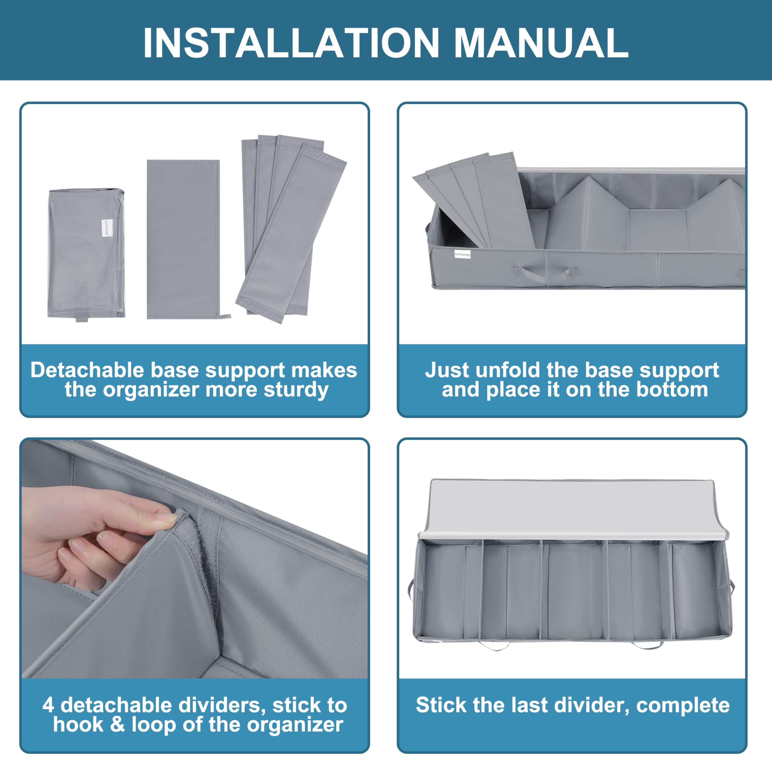 LUVHOMEE foldable under-bed storage design saves space