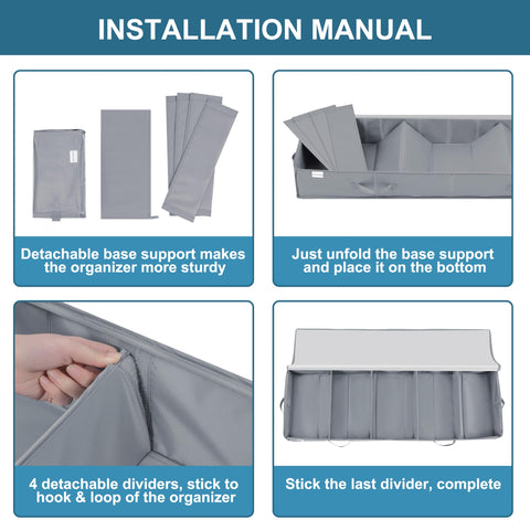 LUVHOMEE foldable under-bed storage design saves space