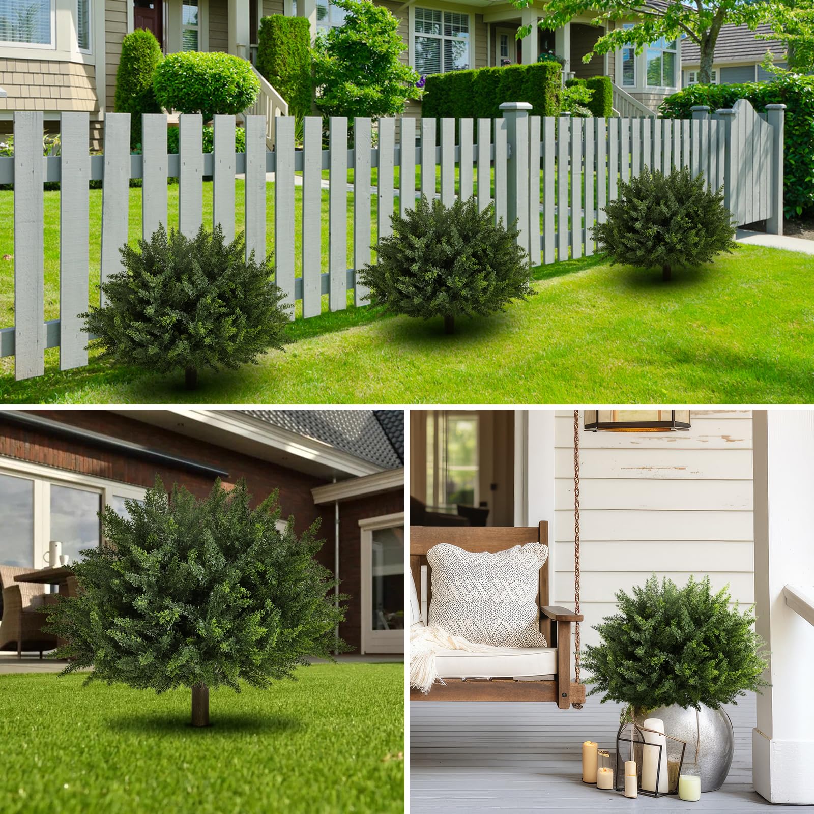LUWENER easy-installation topiary works in pots or soil with pegs.