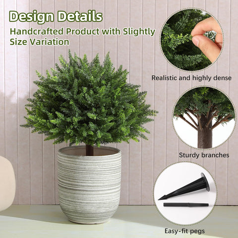 LUWENER weather-resistant topiary ideal for porch and garden decor.