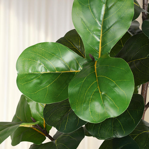 LUWENER fake ficus lyrata in pot adds greenery without watering