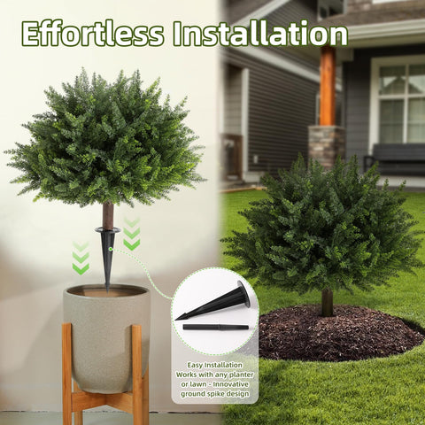 LUWENER versatile topiary for entryways and patios in any season.