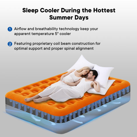Luxchoice built-in pump enables cordless inflation indoors or outdoors.
