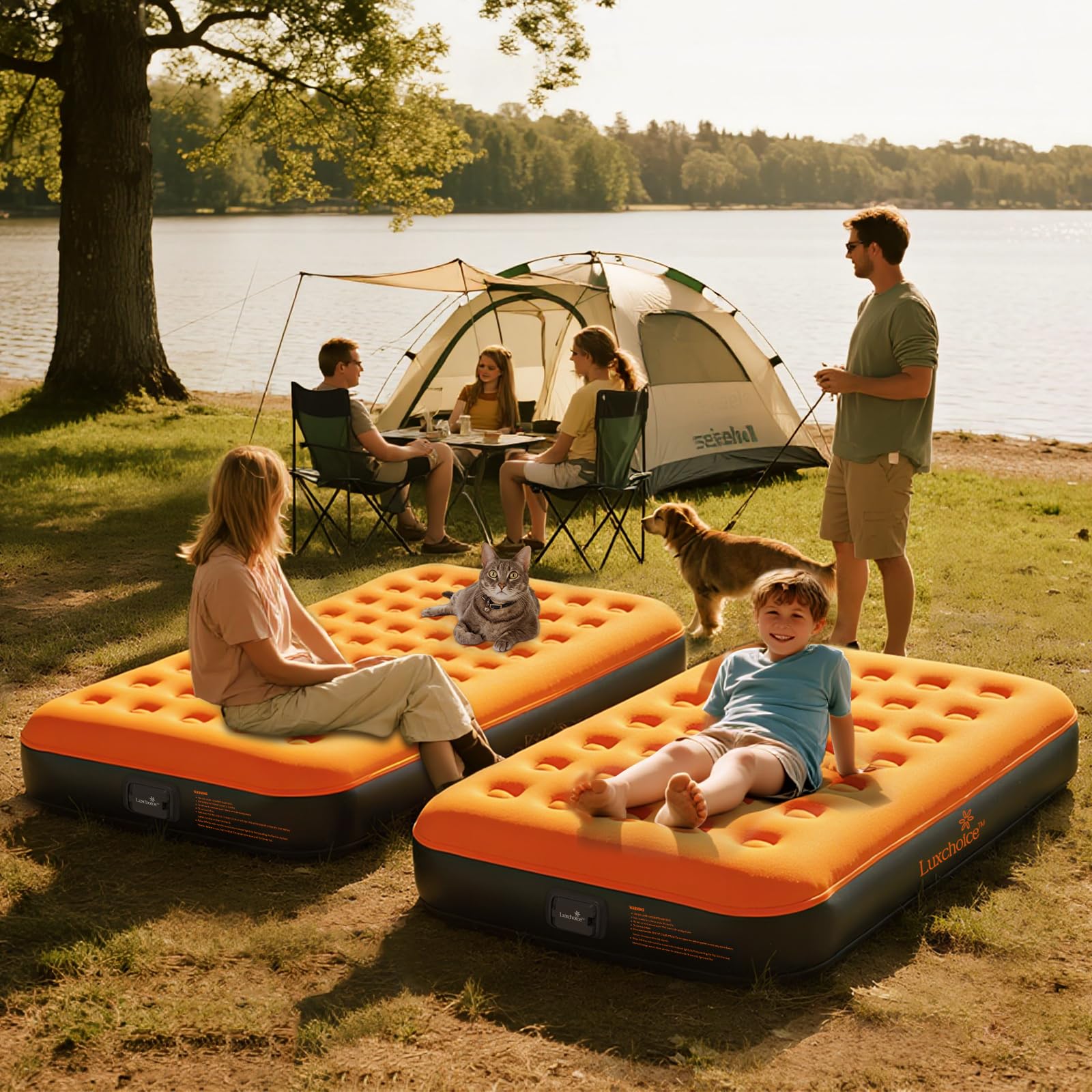 Luxchoice eco-friendly PVC resists punctures during outdoor adventures.