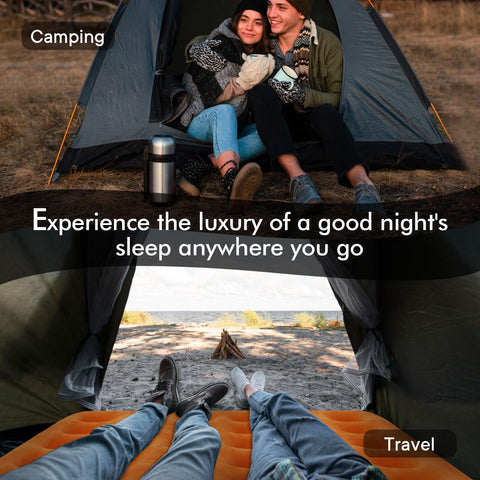 Luxchoice soft flocked surface offers plush comfort on camping trips.